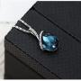NEOGLORY Angle Tear Crystal Jewelry Set, Pendant Necklace, Earrings,18'' Embellished with Crystals from Swarovski