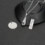 Gredstar Teardrop Urn Necklace with Tag Memorial Ash Jewelry Keepsake Jewelry Locket Pendant Cremation Jewelry for Ashes