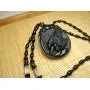 100% Pure Natural Obsidian Pendant Necklace Obsidian Crystal Pendant Necklace Pattern with Bead Chain for Men or Women 100% Pure Natural Obsidian Pendant Necklace Obsidian Crystal Pendant Necklace Pattern with Bead Chain for Men or Women