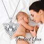 ONEFINITY Claddagh Necklace Sterling Silver Good Luck Irish Claddagh Celtic Knot Love Heart Pendant Necklace Jewelry Gifts for Women