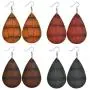 Leather Earrings for Women, 4 Pairs Sterling Silver Piercing Hook with Antique Petal Drop Earrings, Autumn Winter Classic Fashion Style, Ideal Jewelry Set Gift or Daily Wear Leather Earrings for Women, 4 Pairs Sterling Silver Piercing Hook with Antique Petal Drop Earrings, Autumn Winter Classic Fashion Style, Ideal Jewelry Set Gift or Daily Wear