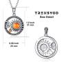 TRENSYGO Sterling Silver Sun Necklace, Sun Moon Pendant Necklace, Moon Necklace, Moon Choker, Star Necklace for Women and Girls Celestial Jewelry for Mothers Day Christmas Birthday Gifts