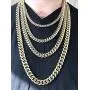 Mens Miami Cuban Link Chain 14k 18k Yellow Gold White Or Rose Gold Plated Stainless Steel 8-18mm Thick Mens Miami Cuban Link Chain 14k 18k Yellow Gold White Or Rose Gold Plated Stainless Steel 8-18mm Thick
