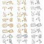 26/24 Paris Assorted Multiple Pack Initial Letter Stainless Steel Stud Earrings for Girls - Simple Chic Alphabet Letter Initial Earring Set for Teens Girls