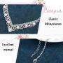 Campsis Bridal Pearl Necklace Rhinestone Teardrop Wedding Bride Statement Necklace Set Jewelry for Women and Girls