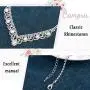 Campsis Bridal Pearl Necklace Rhinestone Teardrop Wedding Bride Statement Necklace Set Jewelry for Women and Girls