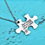 COLORFUL BLING 2PCS Best Friends Necklaces BFF Friendship Matching Puzzle Necklace Long Distance Friendship Gifts for Women Teen Girls