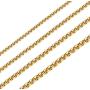 2MM 3MM 4MNM 5MM Square Rolo Chain Stainless Steel Round Box Necklace Men Women Jewelry
