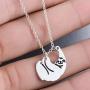 2 Pcs Charm Sloth Necklace,Friendship Sloths Necklace,Cute Animal Sloth Baby Gift