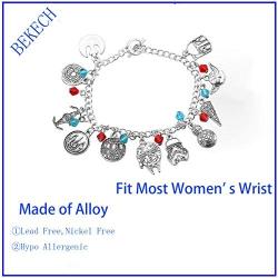 BEKECH Classic Movie Themed Vintage Bracelet TV Movies Show Charm Movie Series Multiple Charms Bracelet Costume Horror Jewelry Gifts for Fans