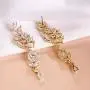 CZ Bridal Earrings for Wedding 14k White Gold Plated Wedding Earrings for Bride Bridesmaids Crystal Cubic Zirconia Rhinestone Cluster Floral Leaf Earrings Elegant Bridal Jewelry for Women Girls CZ Bridal Earrings for Wedding 14k White Gold Plated Wedding Earrings for Bride Bridesmaids Crystal Cubic Zirconia Rhinestone Cluster Floral Leaf Earrings Elegant Bridal Jewelry for Women Girls