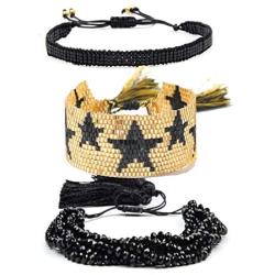 BALIBALI Miyuki Seed Beads Bracelet Evil Eye Star Lips Bracelet Cuff Women Bangle Hot Summer Charms Loom Woven Jewelry