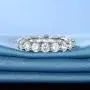 GEMSME 18K White Gold Filled Cubic Zirconia Eternity Band Ring for Women GEMSME 18K White Gold Filled Cubic Zirconia Eternity Band Ring for Women
