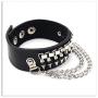 Xusamss 2PCS Punk Alloy Rivet Bracelet Bullet Wristband Chain Leather Cuff Bracelet,7 1/2 Wrist