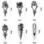 PANTIDE 6 Pcs Punk Gothic Knuckle Joint Full Finger Double Rings, Silvery Armour Cool Rings Punk Rock Hinged Loop Activity Rings for Men Women Halloween Cosplay Costume Accessories Jewelry Gifts