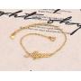 HUAN XUN Personalized Custom Any Name Necklace in Golden Silver Jewelry