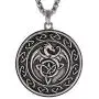 QIANJI Celtic Dragon Pendant Necklace Celtic Knot Wolf Stainless Steel Necklace Women Men Vintage Bag Package QIANJI Celtic Dragon Pendant Necklace Celtic Knot Wolf Stainless Steel Necklace Women Men Vintage Bag Package