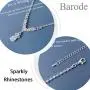 Barode Womens Bridal Wedding Necklace Earring Set Silver Shiny Rhinestone Necklaces Bride Crystal Jewelry Accessories for Women and Girls Barode Womens Bridal Wedding Necklace Earring Set Silver Shiny Rhinestone Necklaces Bride Crystal Jewelry Accessories for Women and Girls