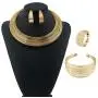 Womens Fashion African Jewelry Sets Gold Silver Plated Alloy Multi-Layer Chain Choker Necklace Hoop Earrings Cuff Bangle Bracelet Ring Set Womens Fashion African Jewelry Sets Gold Silver Plated Alloy Multi-Layer Chain Choker Necklace Hoop Earrings Cuff Bangle Bracelet Ring Set