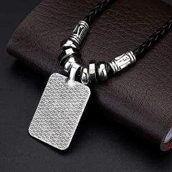 NC 1 Set Necklaces for Women Men, Long Best Friend Necklace Teen Girls Alloy Glass Pendant Leather Braided Rope Constellation Bracelets for Women Mens Jewelry