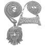 Hip Hop Lil Pump Portrait & Esskeetit pendant & 20'' Rope, 24'' Cuban Chain Necklace
