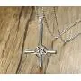 PJ Jewelry Inverted Pentagram Cross Necklace Stainless Steel Upside Down Lucifer Satan Satanic Symbol Pendant
