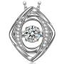 DANCING HEART Valentines Day Necklace for Girls ✦Guardian from Star✦ Jewelry Gifts for Women Round Simple Pendent Necklaces AAA CZ for Women Fashion Women Jewelry Gifts