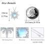Cuoka Sun Necklace 925 Sterling Silver Moonstone Necklace for Women Sunshine Necklace Sun Pendant Jewelry