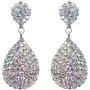 1920s Earrings Great Gatsby Earrings Art Deco Earrings Clip On and Pierced Rhinestone Crystals Teardrop Earrings Dangle Earrings Statement Chandelier Drop Earrings for Women