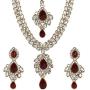 MUCH-MORE Unique Crystal Stone & Kundan CZ Stone Indian Bollywood Traditional Necklace Set for Women