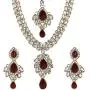 MUCH-MORE Unique Crystal Stone & Kundan CZ Stone Indian Bollywood Traditional Necklace Set for Women MUCH-MORE Unique Crystal Stone & Kundan CZ Stone Indian Bollywood Traditional Necklace Set for Women