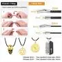 ChainsPro Waterproof Braided Leather Necklace Wax Rope Chain, Customize Available, 2/3mm Width, with Durable Snap Clasp, 16”18'' 20'' 22'' 24'' 26'' 28'' 30''-Send Gift Box