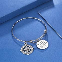 CJ&M Cousin Bangle, Cousin Gift, Cousin Bracelet, Cousin Jewelry, Gifts for Cousins, Compass Charm, Cousin Pendants Bangle