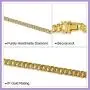 LUOWAN Cuban Link Chain for Men Iced Out Chains Gold Plated Diamond Chain Cuban Necklace Bracelet Set LUOWAN Cuban Link Chain for Men Iced Out Chains Gold Plated Diamond Chain Cuban Necklace Bracelet Set