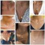 FUNRUN JEWELRY 12 PCS Layered Choker Necklace for Women Gold Sexy Y Necklace Bar Cross Pearl Multilayer Choker Chain Necklace Set