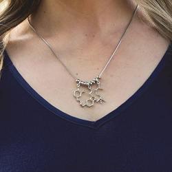 Serotonin Dopamine and Acetylcholine Neurotransmitter Brain Molecule Necklace - Science Jewelry