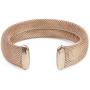 | ELYA Womens Rose Gold Stainless Steel Mesh Cuff Bracelet