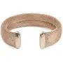 | ELYA Womens Rose Gold Stainless Steel Mesh Cuff Bracelet | ELYA Womens Rose Gold Stainless Steel Mesh Cuff Bracelet