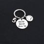 HOLLP Sobriety Keychain Sober 1/2/5 Years Anniversary Keychain Sobriety Jewelry Never Never Give Up Keychain Recovery Symbol Keychain