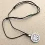 Germanic Magic Jewelry Talisman of the Sun and 7 Planets brings health wealth happiness love to the wearer Pewter Mens Pendant Necklace Good luck Charm Protection Amulet for men Black Adjustable Cord