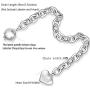Birthday Gift Initial Charm Bracelets for Women Men Stainless Steel Heart 26 Letters Alphabet love Initial Bracelet for Women Jewelry