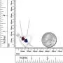 Gem Stone King 925 Sterling Silver Created Ruby and Created Sapphire Heart and Arrow Pendant Necklace (1.21 Ct with 18 Inch Silver Chain) Gem Stone King 925 Sterling Silver Created Ruby and Created Sapphire Heart and Arrow Pendant Necklace (1.21 Ct with 18 Inch Silver Chain)