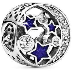 Pandora Jewelry Vintage Night Sky Cubic Zirconia Charm in Sterling Silver