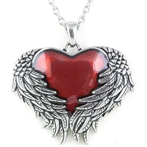 Controse Womens Silver-Toned Stainless Steel - Guarded Heart Necklace with Pendant 28'' Controse Womens Silver-Toned Stainless Steel - Guarded Heart Necklace with Pendant 28''