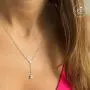 555Jewelry Womens Stainless Steel Lariat Y Drop Layer Round CZ Pendant Necklace 555Jewelry Womens Stainless Steel Lariat Y Drop Layer Round CZ Pendant Necklace