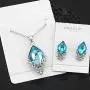 Majesto Jewelry Set – Sky Blue Necklace Pendant Earrings for Women Teen Little Girls - Fashion Prime Gift 18K Gold Plated Majesto Jewelry Set – Sky Blue Necklace Pendant Earrings for Women Teen Little Girls - Fashion Prime Gift 18K Gold Plated