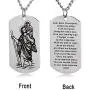 ZJFHTD St Christopher Saint Michael Archangel Dog Tag Necklace Protect Us Religious Travelers Prayer-C13 ZJFHTD St Christopher Saint Michael Archangel Dog Tag Necklace Protect Us Religious Travelers Prayer-C13