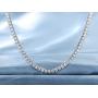 GEMSME 18K White Gold Plated Graduated Round Cubic Zirconia Tennis Necklace/Bracelet/Earrings Sets Pack of 3