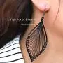 Fdesigner Boho Woven Geometric Earrings Drop Black Jewelry Fashion Silk Earring Dangle for Women and Girls Fdesigner Boho Woven Geometric Earrings Drop Black Jewelry Fashion Silk Earring Dangle for Women and Girls