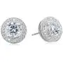 Amazon Collection Sterling Silver Cubic Zirconia Halo Pendant Necklace and Stud Earrings Jewelry Set Amazon Collection Sterling Silver Cubic Zirconia Halo Pendant Necklace and Stud Earrings Jewelry Set
